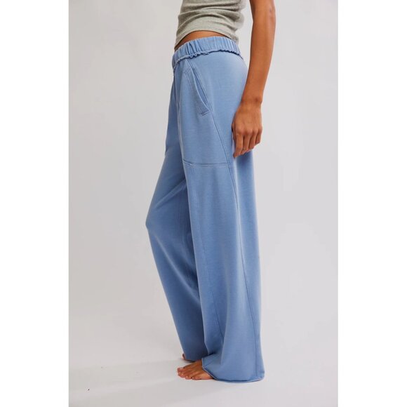 FREE PEOPLE x Intimately Dont Wait Up Lounge Pant in Harbor Combo Size Small - Picture 2 of 10